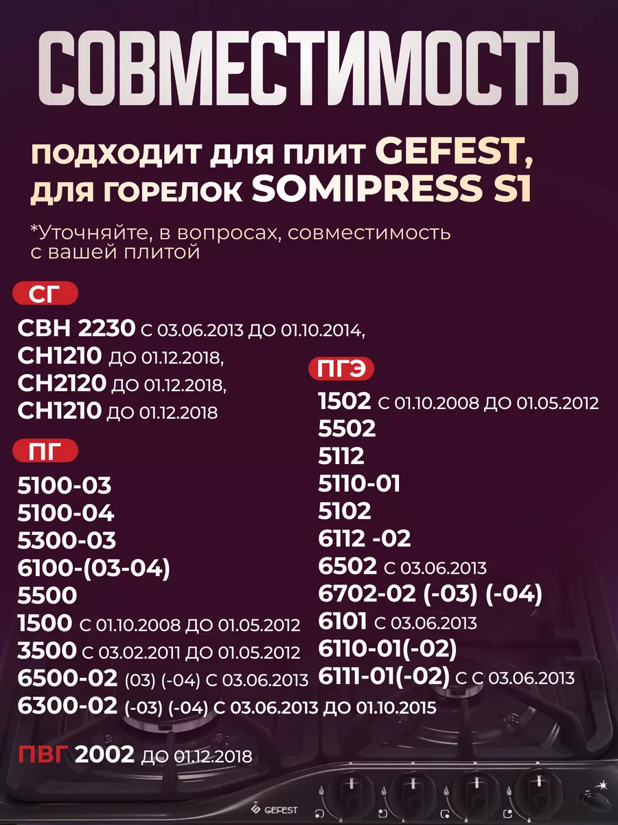 Рассекатель для газовой плиты группы Somipress S1, 49 мм