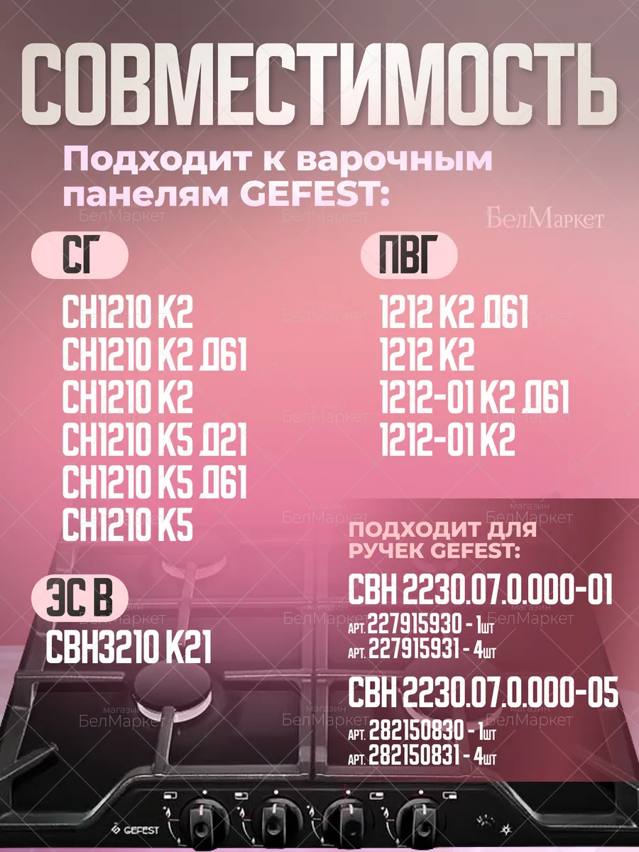 Воротник для варочной панели Гефест 1 шт черный
